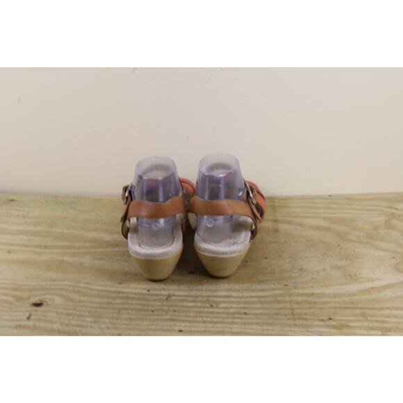 Dansko Womens Sandals 10 Larisa Color Block Brown Orange Wedge Shoes - Picture 3 of 14